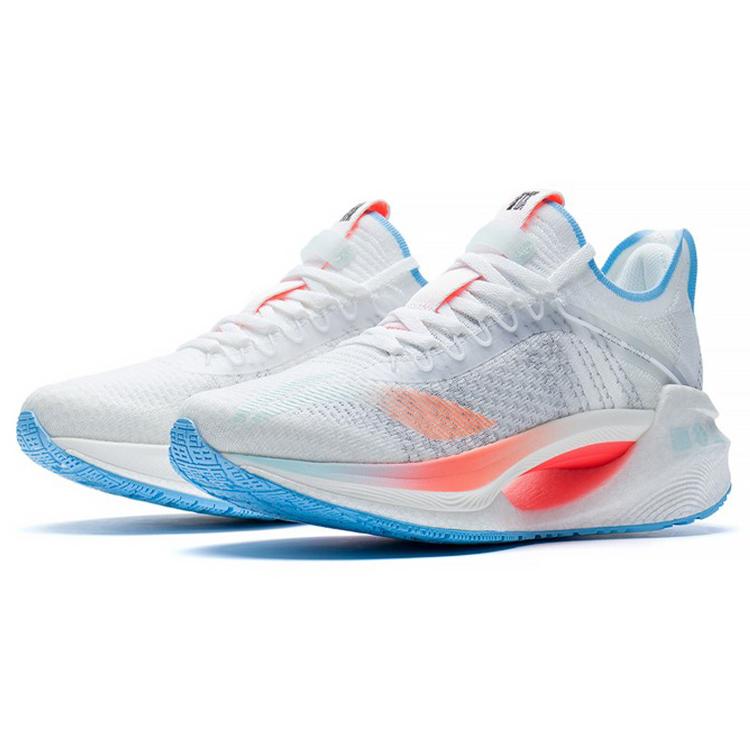 Li Ning Shadow Essential Дышащие Низкие Беговые Кроссовки Женские Бело-Оранжево-Синие ARRS004-7