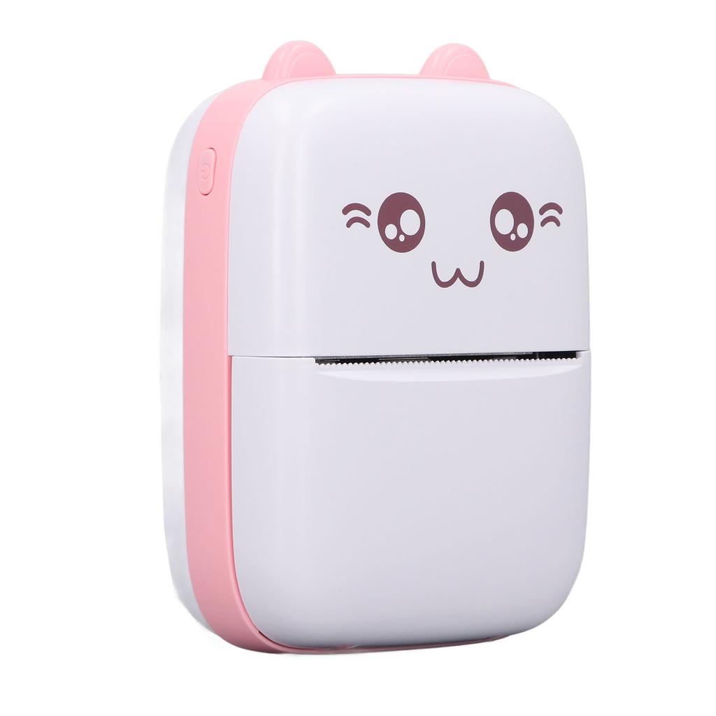 Карманный термопринтер, бесчернильная печатная машина с бумагой для заметок о неправильных вопросах, розовый