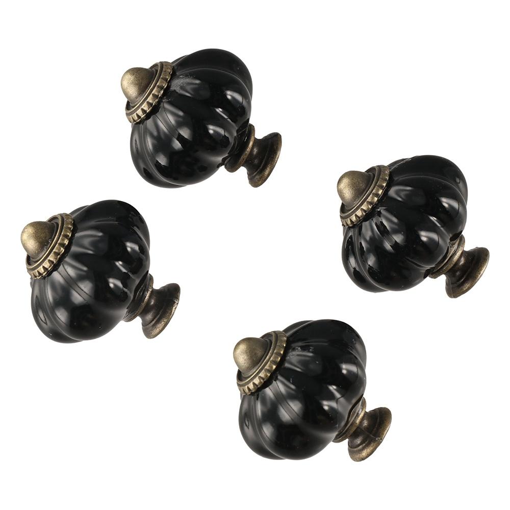 Round Ceramic Pumpkin Handle European Style Drawer Knobs Simple Door Pull Handles Wine Cabinet