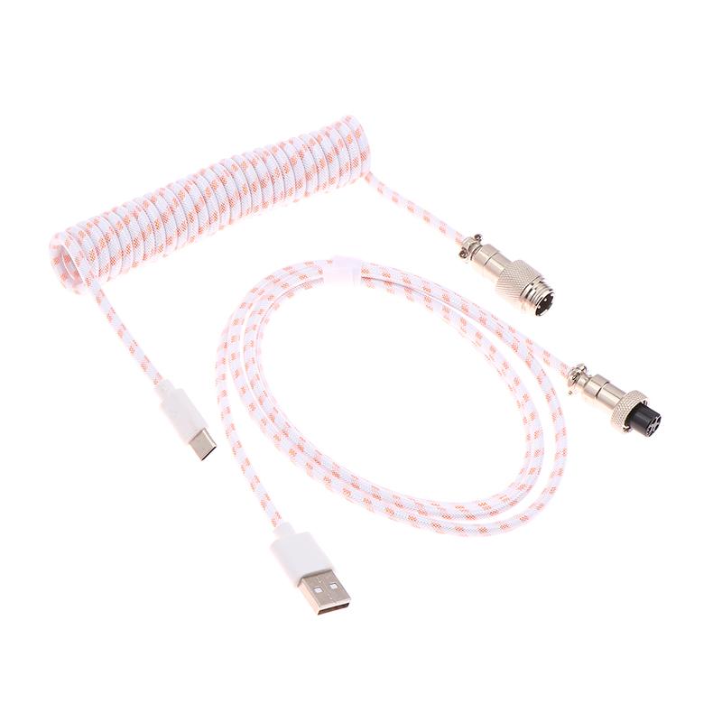 Механическая клавиатура Спиральный кабель Тип провода USB Type-C Порт USB Провод Механическая клавиатура Авиатор Настольный компьютер Авиационный разъем