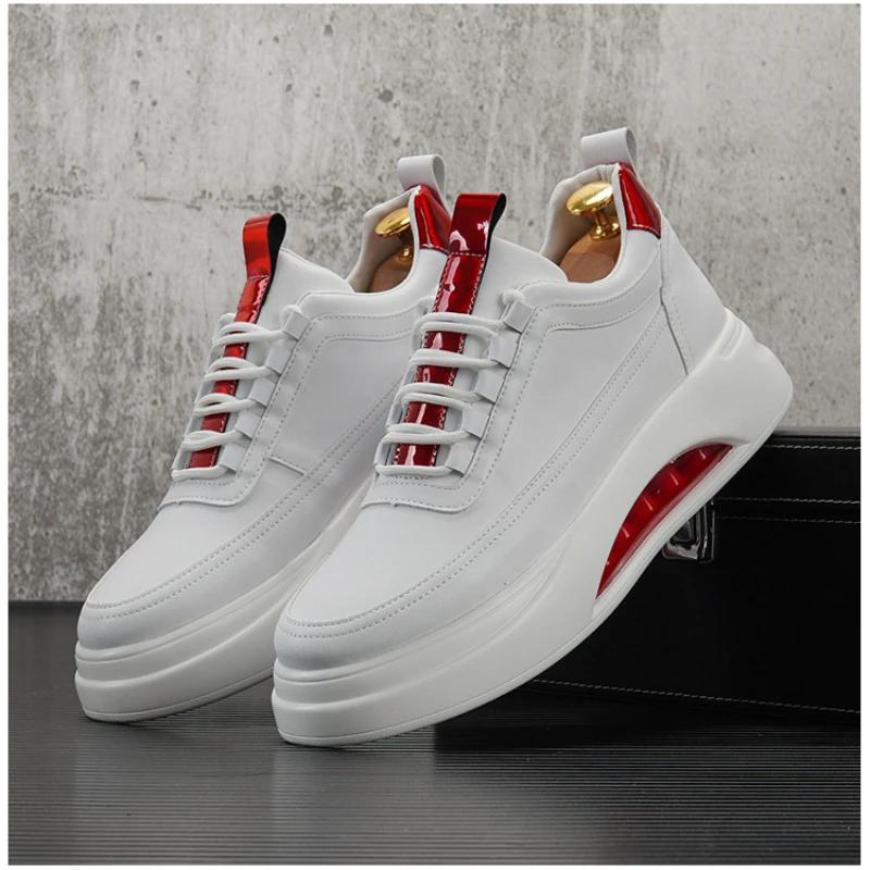 Men Casual Sneakers Platform White Shoes Leisure Male Sneakers Non-slip Men's Vulcanized Shoes Air Cushion Board Shoe