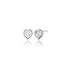 Silver Heart Dancing Stone Stella Earrings Sa24B23N