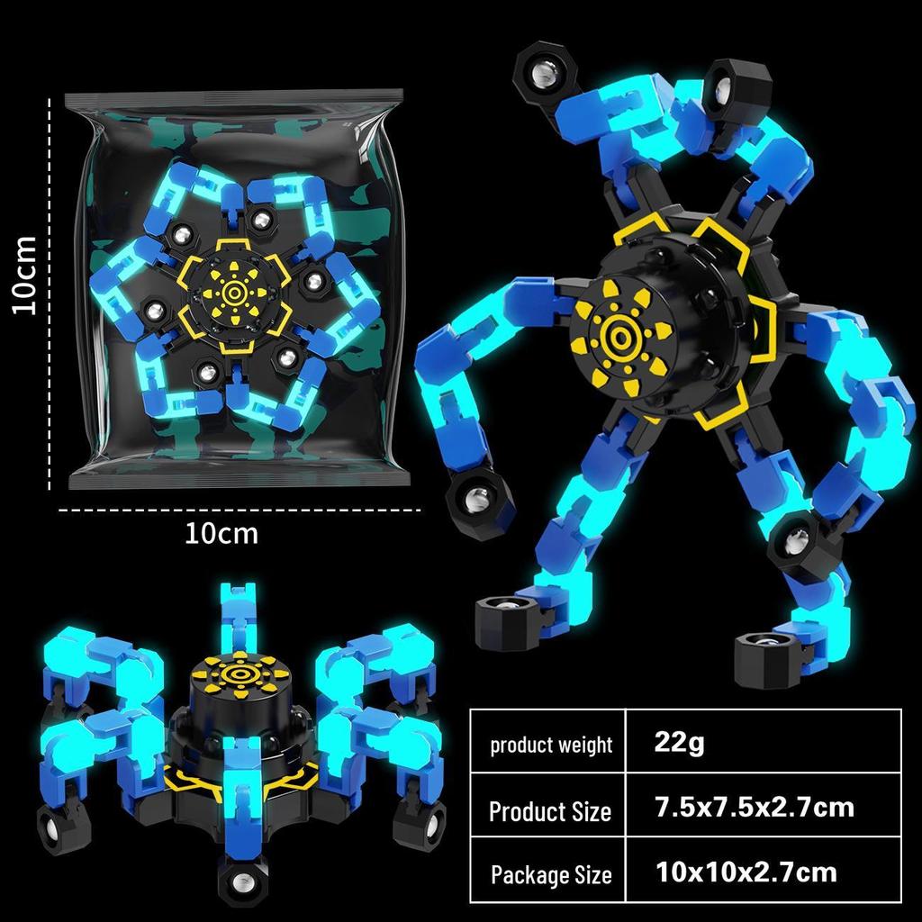 Деформируемая светящаяся игрушка-гироскоп: Образовательный механический фиджет для детей