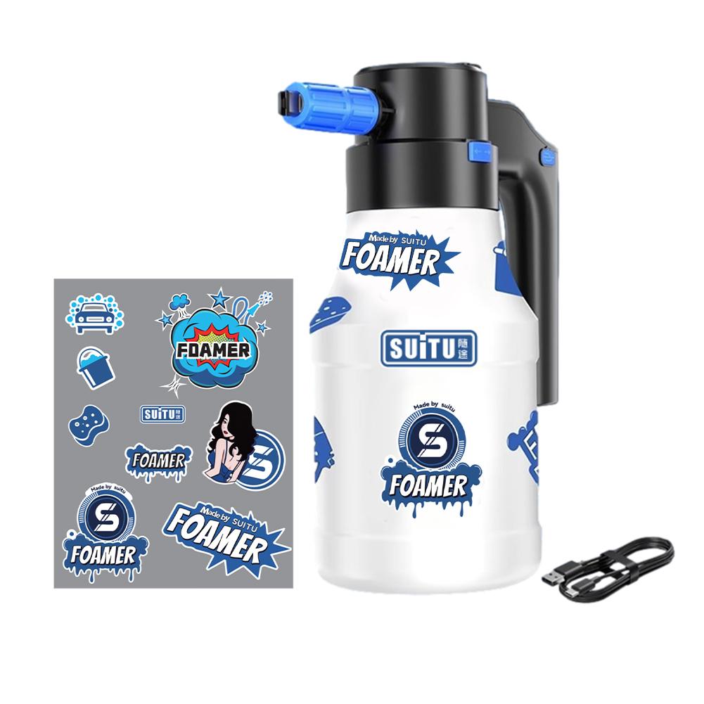Автомобильный распылитель пены для мытья автомобиля, электрический распылитель для детализации, 1,5 л, распылитель пены для полива сада, уборки дома