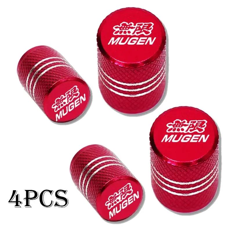 PLXI9 4Pcs Car Wheel Tire Valve Caps Tyre Stem Covers Airdust Waterproof For Honda Mugen CB400 CB650F CBF CBR250RR CRF SH300 NC750