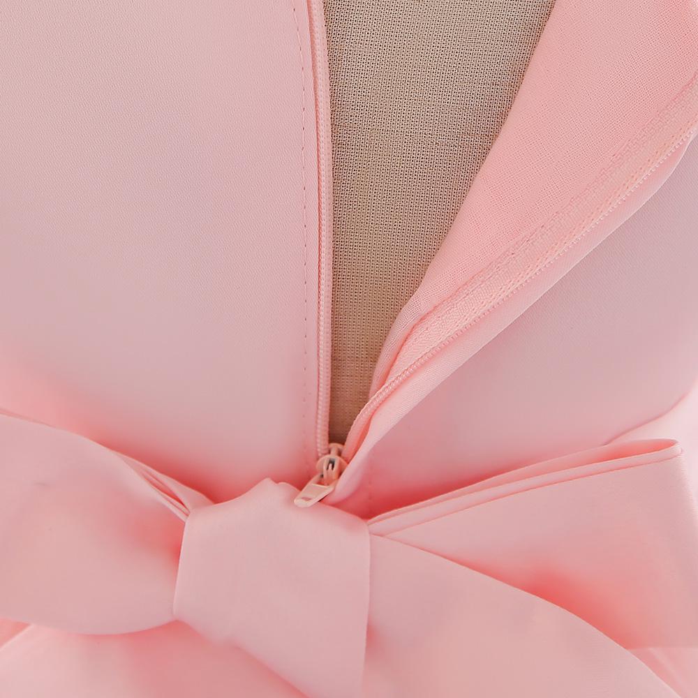 Кружевное платье с цветочной вышивкой и бантом для крещения, принцессы, свадебной вечеринки, формальное детское платье для девочек KTB