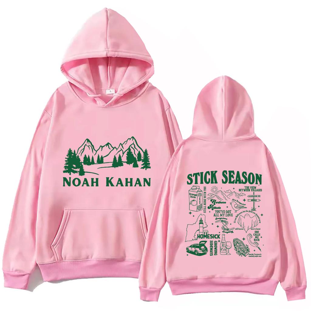 Худи Noah Kahan Stick Season Топы с длинным рукавом Обычная толстовка Подарок для поклонников музыки Весна Лето Принт