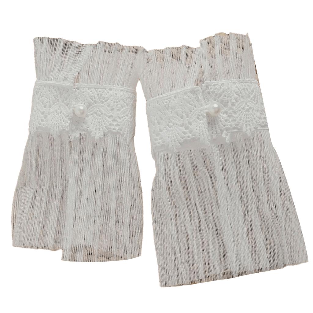 Lace Cuffs Decorative Sleeves for Female Teens Detachable False Sleeves Cuff Extension Trendy Clothing Wrist Accessories