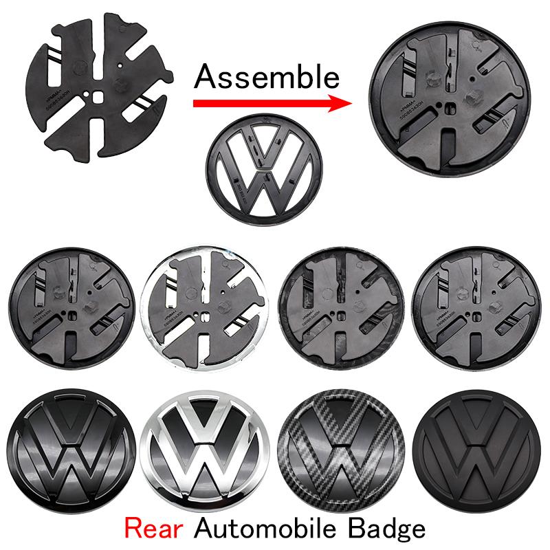 WET1 For VW Polo 2011 2012 2013 120mm 110mm Car Logo Emblem Hood Front Rear Tail Mark Rear Badge Replacement Accessories 6R0 853 600A
