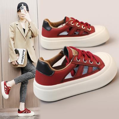 Tmy603 Новые полые сандалии для женщин. Летние дышащие кроссовки. Женская обувь. Удобная обувь на толстой подошве.