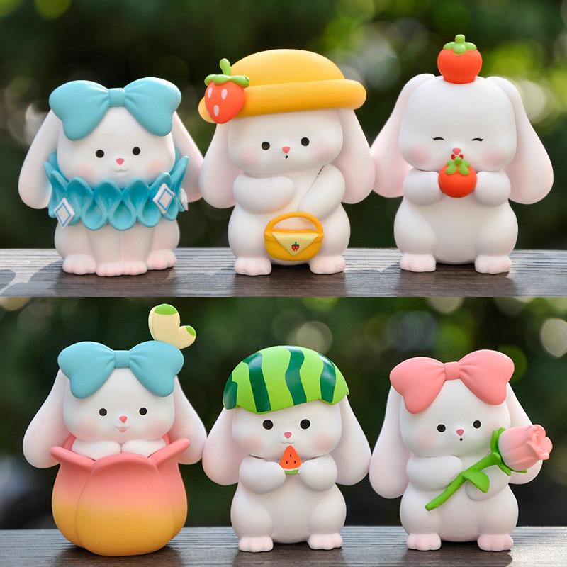 Adorable Rabbit Pvc Figurine For Desk Display Gift For Collectors