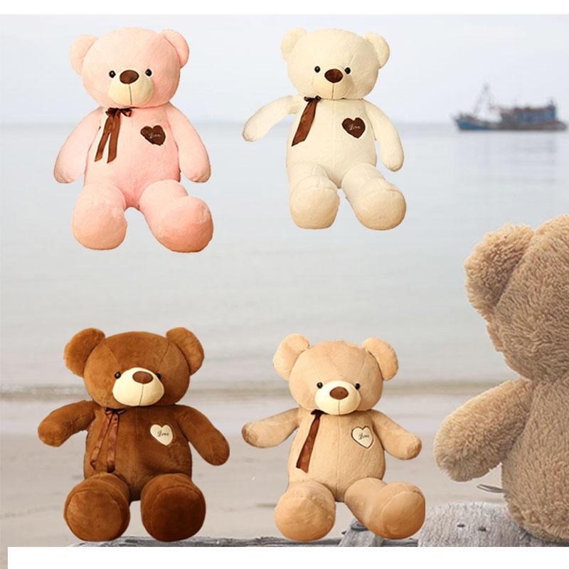 Genuine Teddy Bear Plushie With Silk Ribbon Perfect Gift For Baby Showers And Birthdays