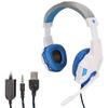   SY830MV Game Headsets   Volume Support Mic   USB Headsets with 3.5mm Microphone for   PC Laptop(Black Blue )