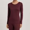 Hanro Silk Trimming T shirT  77381 Vivid Brown 