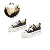 Double Shoelace Canvas Shoes Women's 2025 Spring New Versatile Thick Baseplate Shoes Women's Comfortable Casual Single Shoes Sports Women's Shoes