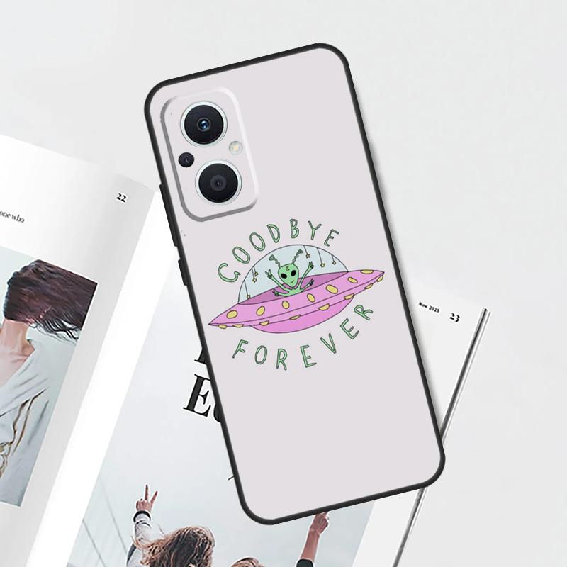 Эстетичный Чехол Космическая Девочка-Инопланетянка Для OPPO Reno 13F 14F 15F 12 11 F 10 14 15 Pro 7 8 Lite OPPO Find X9 X8 X6 X5 Pro Чехол