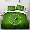 Football King Queen Duvet Cover 3D Soccer Bedding Set For Kids Teens Adult Ball Game Quilt Cover Sport Fans Soft Comforter Cover