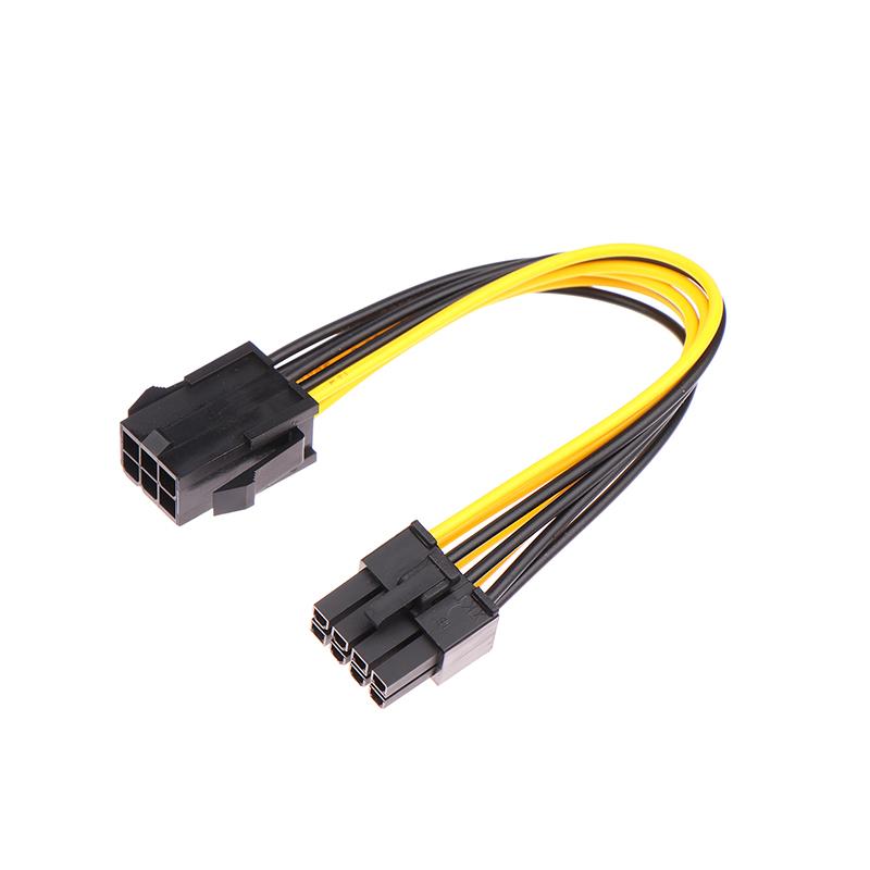 Адаптер с питанием 6Pin на 8Pin, Pci-E 6-контактный разъем для 8-контактного разъема GPU для видеокарты
