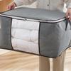 Large Capacity Clothes Storage Bag Organizer With Reinforced Handle Suitable For Blankets Bedding Foldable With Sturdy Zipper