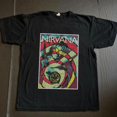 Винтажные футболки унисекс с Куртом Кобейном Nirvana21 Peace Smile редкие