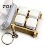 Portable Fidget Keychain Moldy Tofu Keyboard Toy, 3D Printed Tray Finger Desk Toy Clicker, 4-in-1 Push Button Pendant for Stress Relief Anxiety Gadget