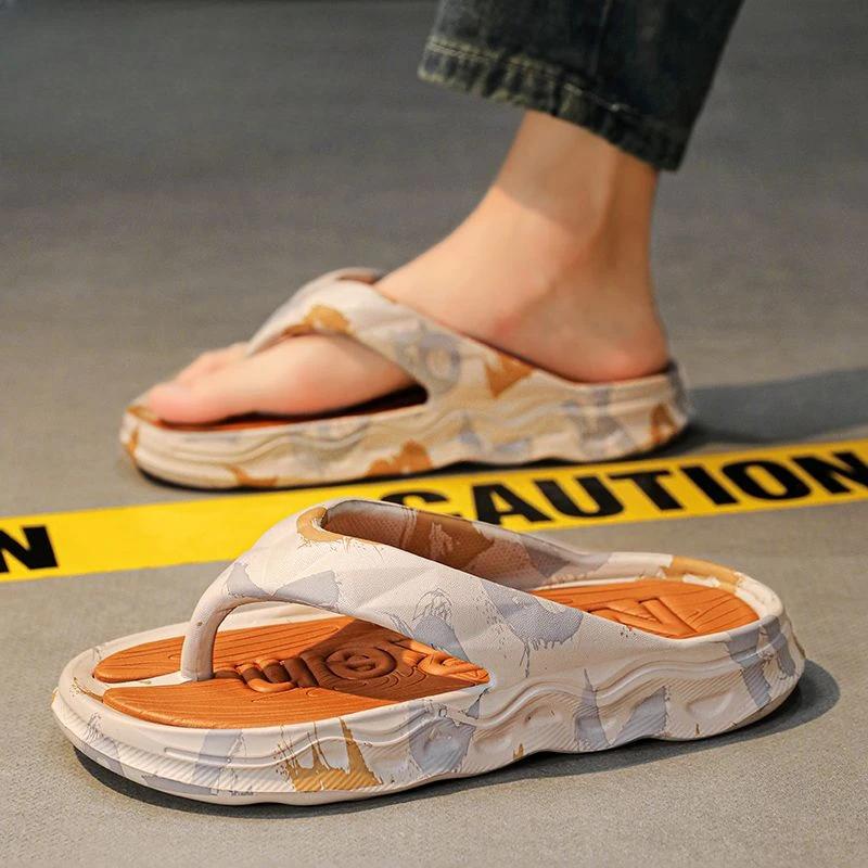 Модные тапочки для мужчин, нескользящая обувь, пляжные сандалии Eva, мужские, дешевые, корейский стиль, летняя распродажа, низкая цена, тренд для взрослых 2024 года, стильное развлечение