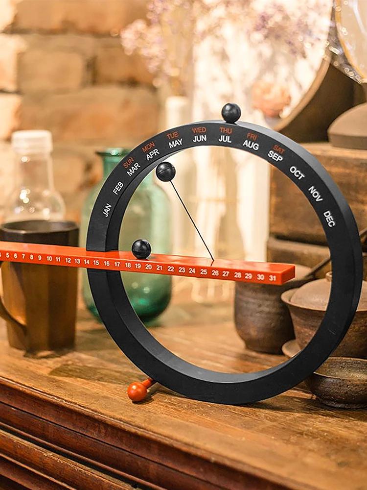 Креативные магнитные шариковые часы, вечный настенный календарь, новинка, домашний декор, европейский стиль, украшения для гостиной, спальни