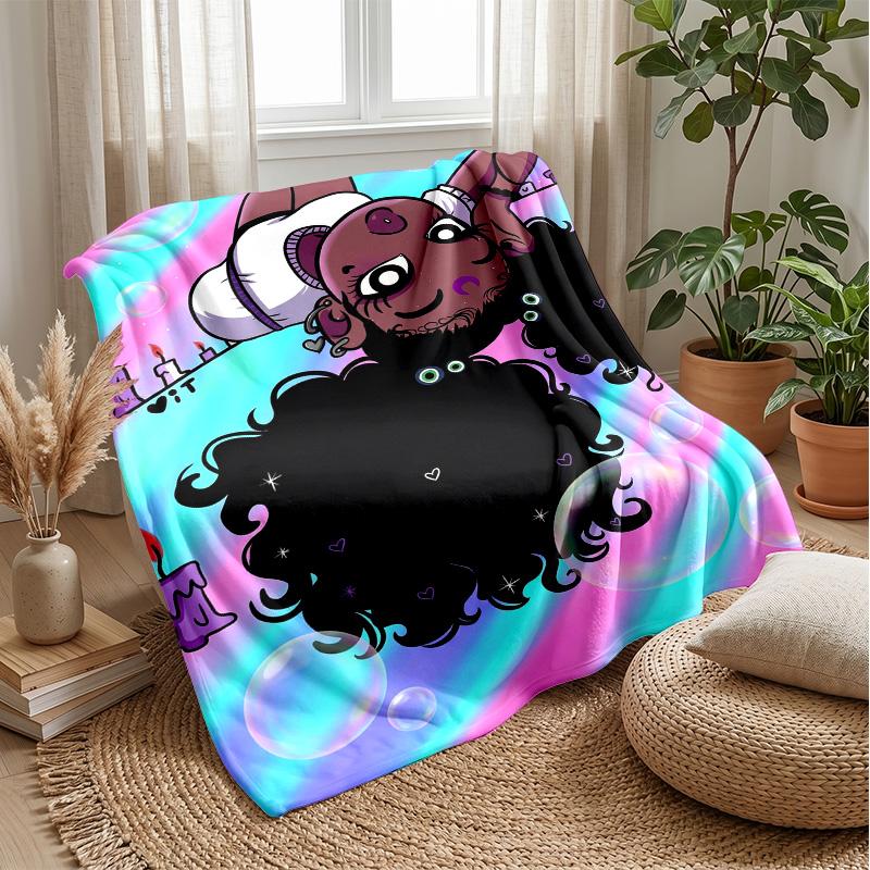 Fairy in a Magical Garden Theme blanket Lightweight Warm Flannel Blanket Decorative Throw Blanket for Home Decoration