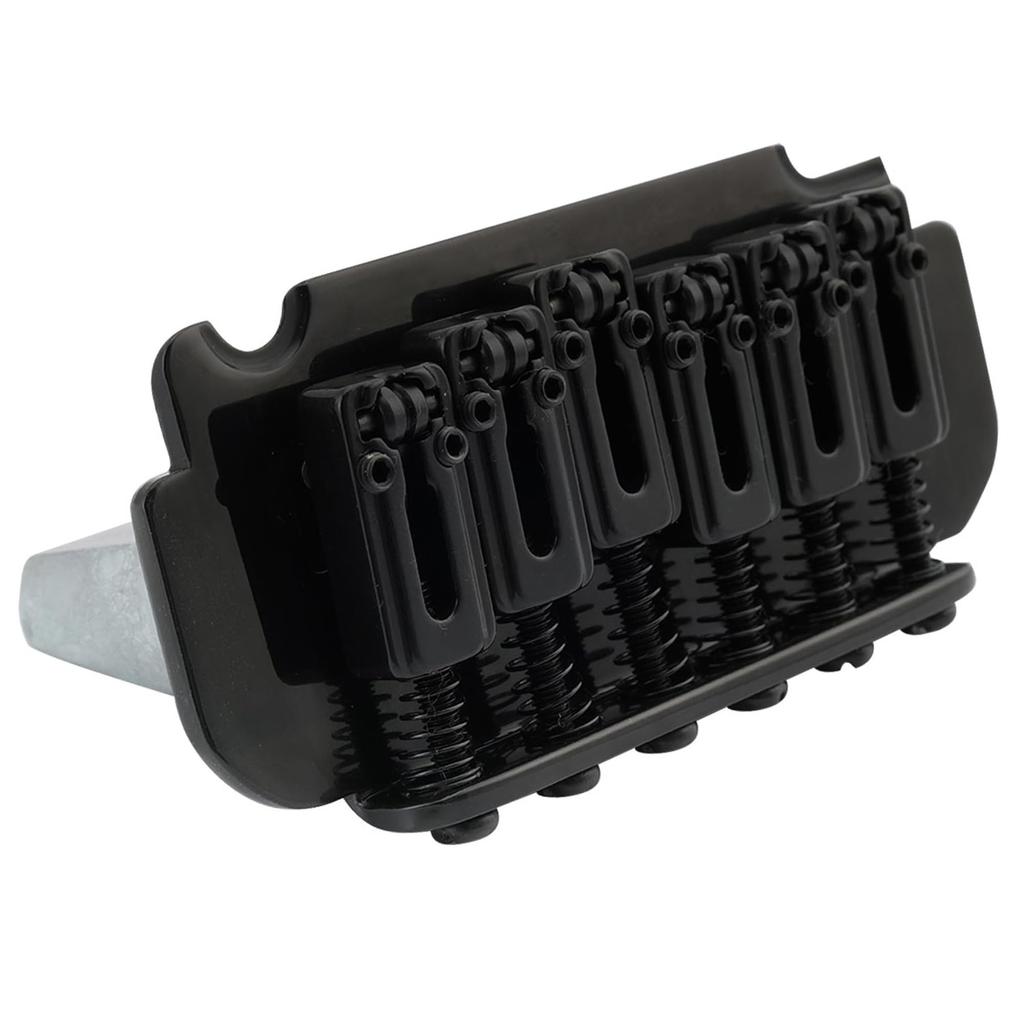 Musiclily Pro Roller Saddle Tremolo Bridge for Imported Strat Electric Black 10.8mm Two-Point Guitars,
