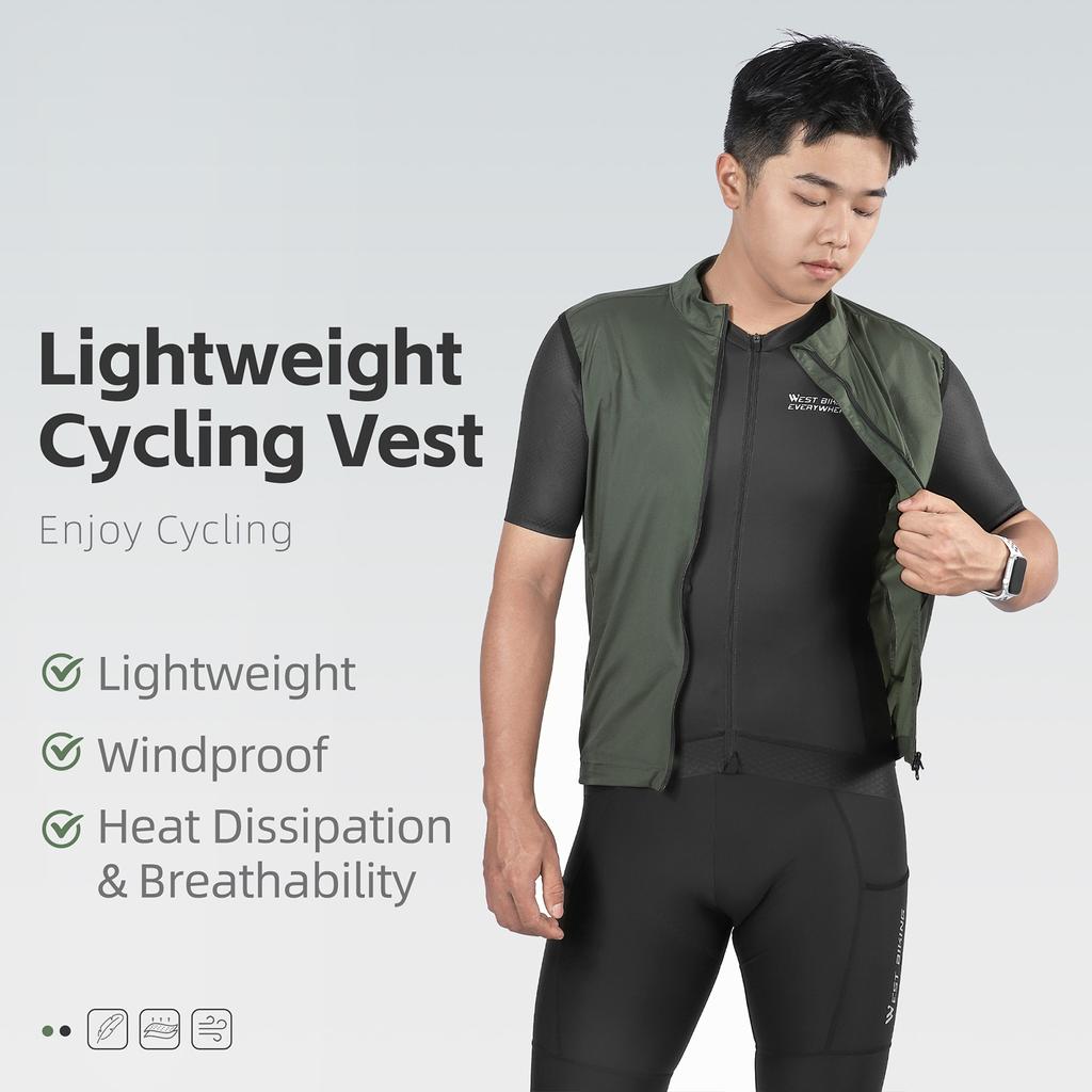 Bike Riding Vest Summer Windproof Breathable Bicycle Vest Lightweight Sport Gear Hot Weather