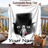 Custom Text Flannel Throw Blanket, Lightweight Cozy Bed Sofa BlanketThe Babadook