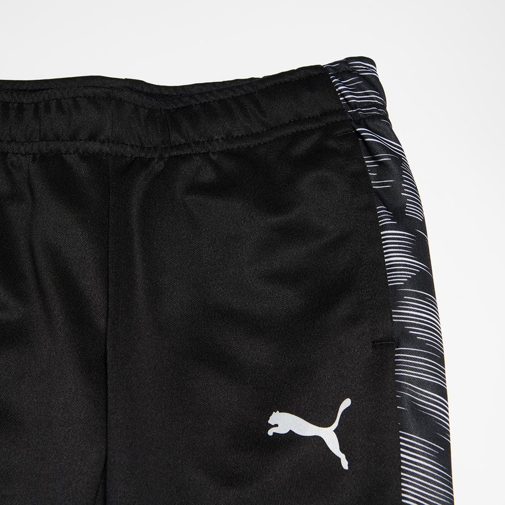 Puma Aop Ретро Лого Спортивного Бренда Боковая Панель Эластичные Прямые Повседневные Брюки Унисекс Низ Черный 589224-01