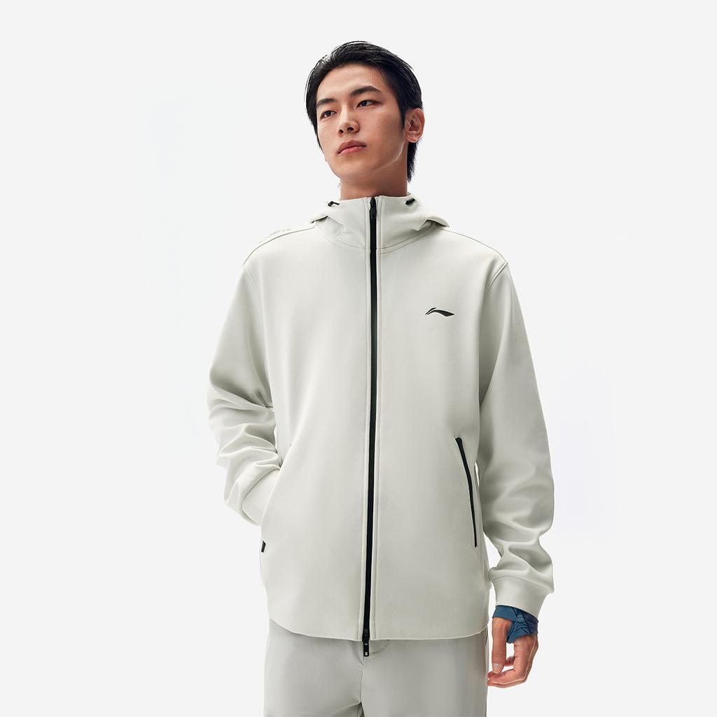 Li Ning Fitness Series Hooded Logo Letter Stitching Sweatshirt Jacket Men Jackets AWDVC39-1