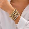 European and American Fashion CCB Beaded Irregular Pearl Bracelet Set