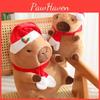 Adorable Christmas Capybara Plush Toy With Soft Short Plush Filling For Kids Gifts