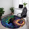 1 шт. Ковер Sun MoonChair для офиса, помещений, нескользящий, моющийся, из полиэфирного волокна, коврик для офиса, можно стирать в машине