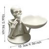3D Printed Skeleton Candy Bowl Matte White Spooky Jewelry Dish Skull Tray Decor  Skull Collectors