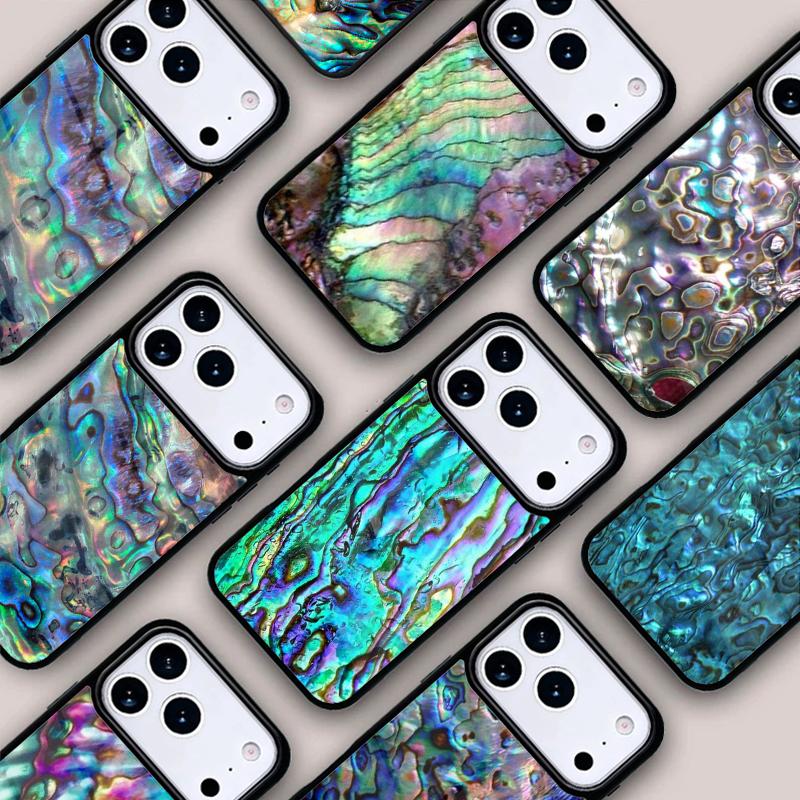 Paua Abalone Shell Phone Case For IPhone 17 16e 15 14 13 12 11 Pro Max Air Mini Soft Protective Cover