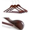 3pcs Non Slip Wide Shoulder Hanger Wooden Heavy Duty Strong Coat Hangers,Smooth Finish 360° Swivel Hook Solid Wood Hangers Shirt Suit Closet Organizer