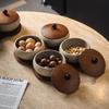 Керамическая банка для специй Хранение специй Китайский стиль Ретро Банка для сухофруктов Бытовые банки для закусок с крышкой для хранения