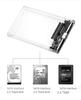 2.5" Transparent ABS USB 3.0 External Hard Drive Enclosure for SSD and HDD