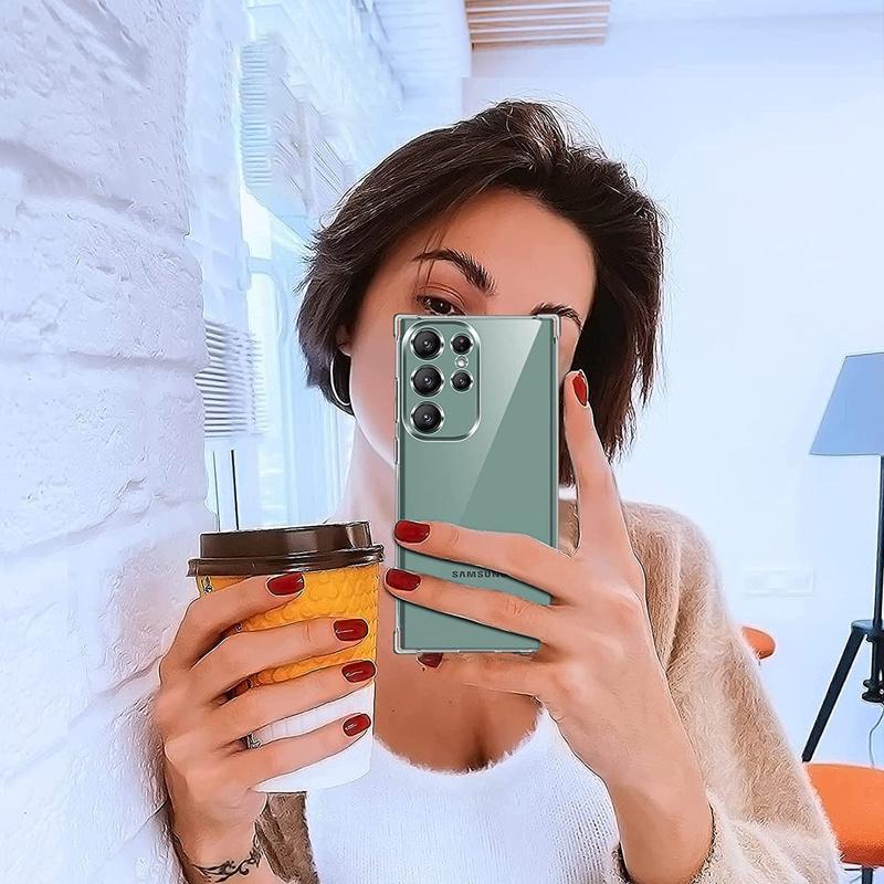 Противоударный мягкий силиконовый прозрачный чехол для телефона с подушкой безопасности для Samsung Galaxy S24 S21 FE S22 S23 5G Plus S23 + S23 Ultra M14 M34 A15 A25 A35 A05 A05S