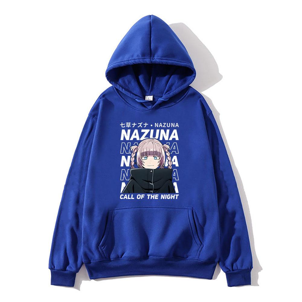 Толстовки с аниме «Зов ночи Yofukashi No Uta» с принтом унисекс, женские модные толстовки большого размера, пуловер с капюшоном в стиле Харадзюку, одежда