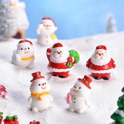 Санта и Снеговик Микроландшафт DIY Бонсай Украшение - Рождественский Подарок Декорация