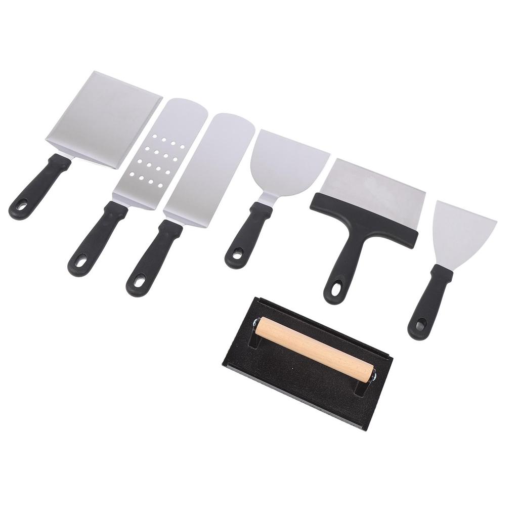 Набор из 17 предметов для барбекю из нержавеющей стали, лопатки, кольца для жарки яиц, доска-пресс для мяса, бутылка для масла и кисть для барбекю на открытом воздухе