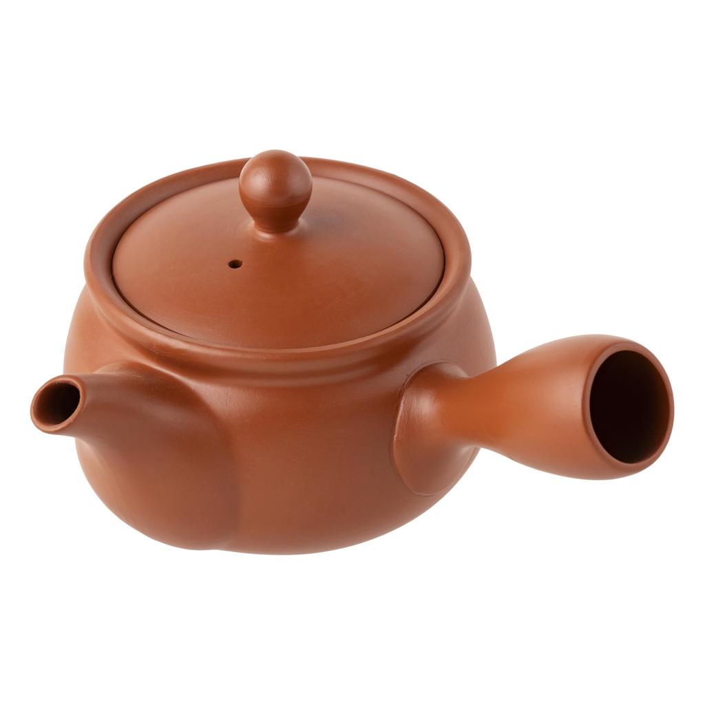 Tokoname-yaki Teapot, Satoyama, Plain, 330ml, Refreshing Mesh, for Deep-Steamed Tea, Hojicha, and Genmaicha, Made In Japan, Boxed, Tk021