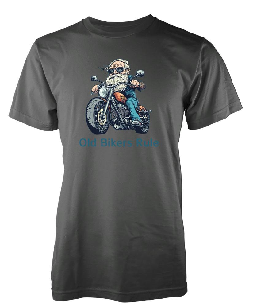 Bnwt Old Bikers Rule Motorbike Harley Chopper Unique TShirt Adult Kids