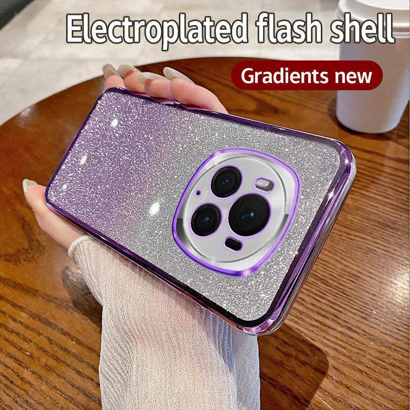 Чехол для Honor Magic6 Pro Чехол для телефона Honor BVL-AN16 с блестящим покрытием, силиконовый объектив камеры, мягкая задняя крышка