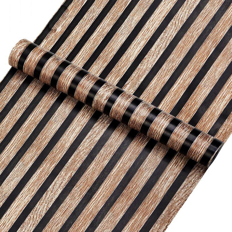 45CM DIY PVC Wood Grain Self-adhesive Wallpaper Desk Cabinet Living Room Background Wall Waterproof Sticker Home Decoration