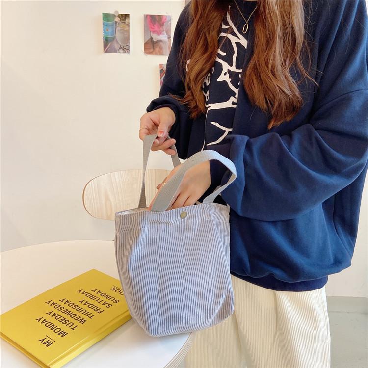 Шикарная вельветовая сумка-тоут для женщин, мягкая хлопковая ткань, винтажный стиль